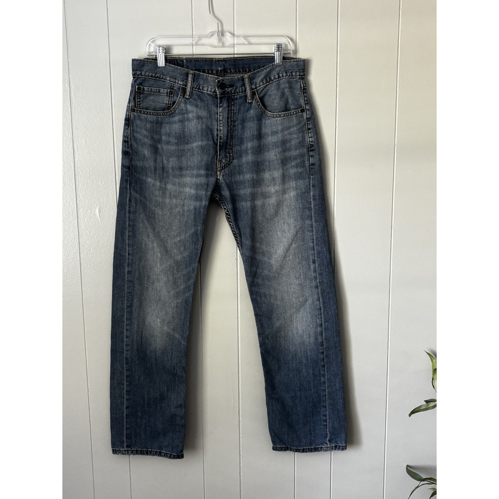 Levi's 505 Regular Fit Jeans Men's 33x30 Light Wash Straight Leg Denim 0335